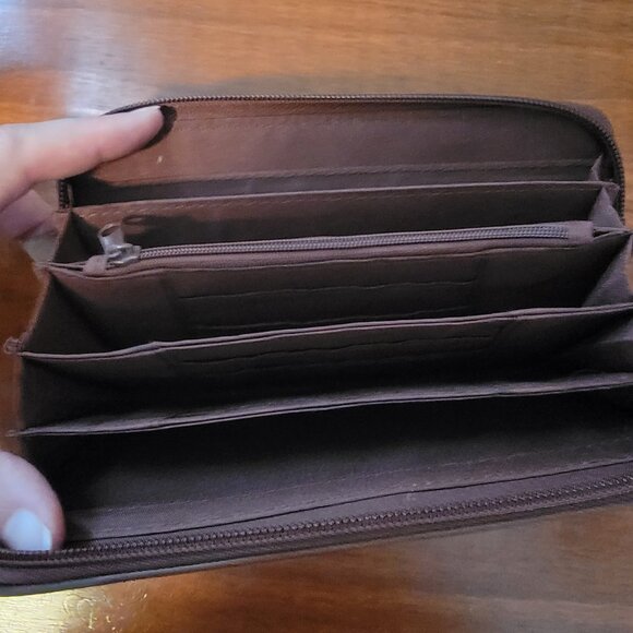 Strada Brown Zip Around Wallet - Picture 8 of 14